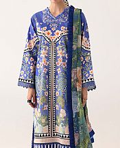 Roheenaz Blue Lawn Suit- Pakistani Designer Lawn Suits