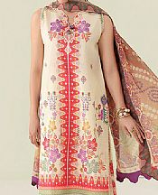 Roheenaz Off-white Lawn Suit- Pakistani Designer Lawn Suits