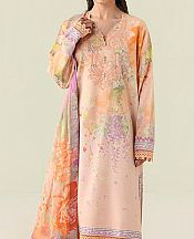 Roheenaz Peach Lawn Suit- Pakistani Lawn Dress