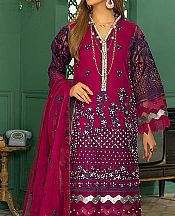 Rungrez Crimson Organza Suit- Pakistani Chiffon Dress