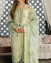 Rungrez Light Pistachio Chiffon Suit- Pakistani Designer Chiffon Suit