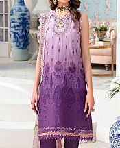 Lilac/Indigo Lawn Suit- Pakistani Designer Lawn Dress