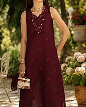 Saadia Asad Wine Lawn Suit- Pakistani Lawn Dress