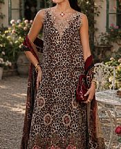 Saadia Asad Brown Lawn Suit- Pakistani Designer Lawn Suits