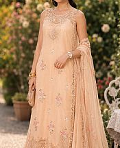 Saadia Asad Peach Lawn Suit- Pakistani Designer Lawn Suits