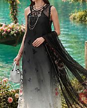 Saadia Asad Black/White Lawn Suit- Pakistani Designer Lawn Suits