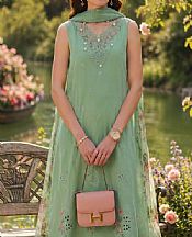 Saadia Asad Light Green Lawn Suit- Pakistani Designer Lawn Suits
