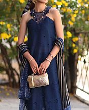 Saadia Asad Blue Lawn Suit- Pakistani Designer Lawn Suits