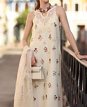 Saadia Asad Off-white Lawn Suit- Pakistani Lawn Dress