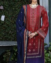 Saadia Asad Persian Plum Linen Suit- Pakistani Winter Clothing
