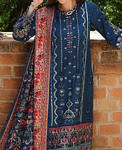 Saadia Asad Blue Zodiac Khaddar Suit- Pakistani Winter Clothing