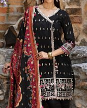 Saadia Asad Black Karandi Suit- Pakistani Winter Dress