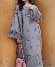 Saadia Asad Grey Lawn Suit- Pakistani Designer Lawn Suits