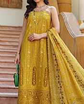 Saadia Asad Dark Mustard Lawn Suit- Pakistani Lawn Dress