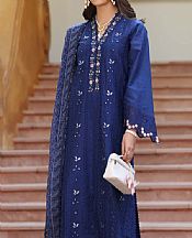 Saadia Asad Blue Lawn Suit- Pakistani Designer Lawn Suits