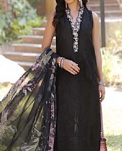 Saadia Asad Black Lawn Suit- Pakistani Lawn Dress