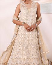 Saadia Asad Ivory Chiffon Suit- Pakistani Designer Chiffon Suit