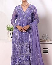 Saadia Asad Lavender Chiffon Suit- Pakistani Chiffon Dress