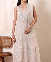 Saadia Asad Off White Chiffon Suit- Pakistani Chiffon Dress