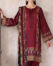 Saadia Asad Wine Lawn Suit- Pakistani Lawn Dress