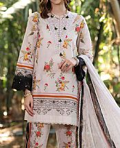 Saadia Asad Off-white Lawn Suit- Pakistani Designer Lawn Suits