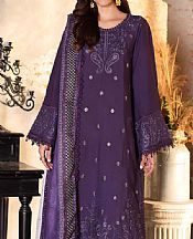 Saadia Asad Plum Purple Linen Suit- Pakistani Winter Dress