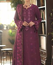 Saadia Asad Wine Berry Linen Suit- Pakistani Winter Clothing