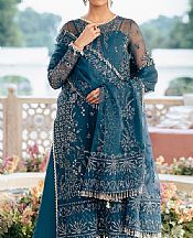 Denim Blue Organza Suit