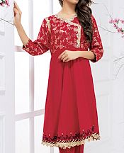 Sadia Aamir Crimson Gold- Pakistani Designer Chiffon Suit