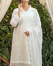 Safwa White Lawn Suit- Pakistani Designer Lawn Suits