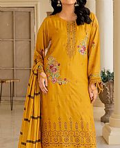 Safwa Mustard Viscose Suit- Pakistani Winter Dress