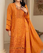 Safwa Pumpkin Orange Viscose Suit- Pakistani Winter Clothing