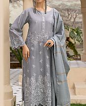 Safwa Grey Lawn Suit- Pakistani Designer Lawn Suits