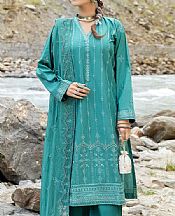 Safwa Teal Lawn Suit- Pakistani Designer Lawn Suits