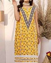Safwa Mustard Lawn Suit (2 pcs)- Pakistani Designer Lawn Suits