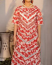 Safwa Persian Red Lawn Suit (2 pcs)- Pakistani Lawn Dress