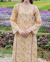 Safwa Sand Gold Lawn Suit (2 pcs)- Pakistani Lawn Dress