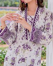 Safwa Off White Lawn Suit (2 pcs)- Pakistani Lawn Dress