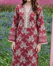 Safwa Light Burgundy Lawn Suit (2 pcs)- Pakistani Lawn Dress