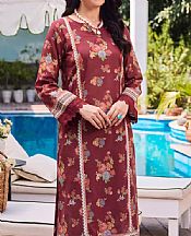 Wine Lawn Suit (2 pcs)