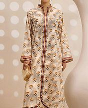 Safwa Ivory Lawn Suit (2 pcs)- Pakistani Lawn Dress