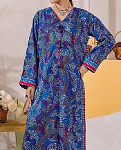 Safwa Blue Lawn Suit (2 pcs)- Pakistani Designer Lawn Suits