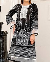 Safwa Black/Off White Lawn Kurti- Pakistani Designer Lawn Suits