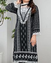 Safwa Black/Off White Lawn Kurti- Pakistani Lawn Dress