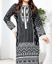 Safwa Black/Off White Lawn Kurti- Pakistani Lawn Dress