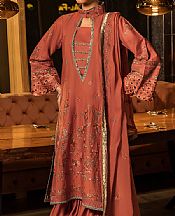 Safwa Deep Chestnut Lawn Suit- Pakistani Designer Lawn Suits