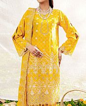 Safwa Yellowish Orange Lawn Suit- Pakistani Lawn Dress