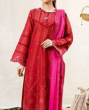 Safwa Cornell Red Lawn Suit- Pakistani Designer Lawn Suits