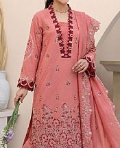 Safwa Sea Pink Dobby Suit- Pakistani Designer Lawn Suits