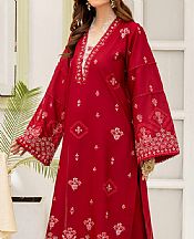 Safwa Scarlet Lawn Suit (2 pcs)- Pakistani Lawn Dress